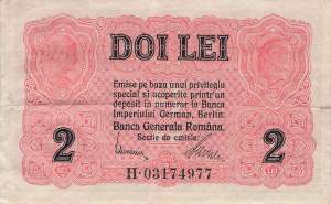 Rumänien 2 Lei ro.475 1917